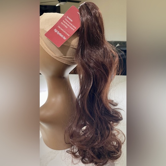 Other - HAIR, 24” Ponytail Clasp Extension, straight layered, Dark brown
